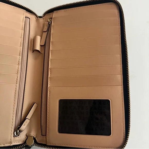 Kate spade Large zip Morgan around wallet passport holder travel clutch Black - Picture 5 of 12